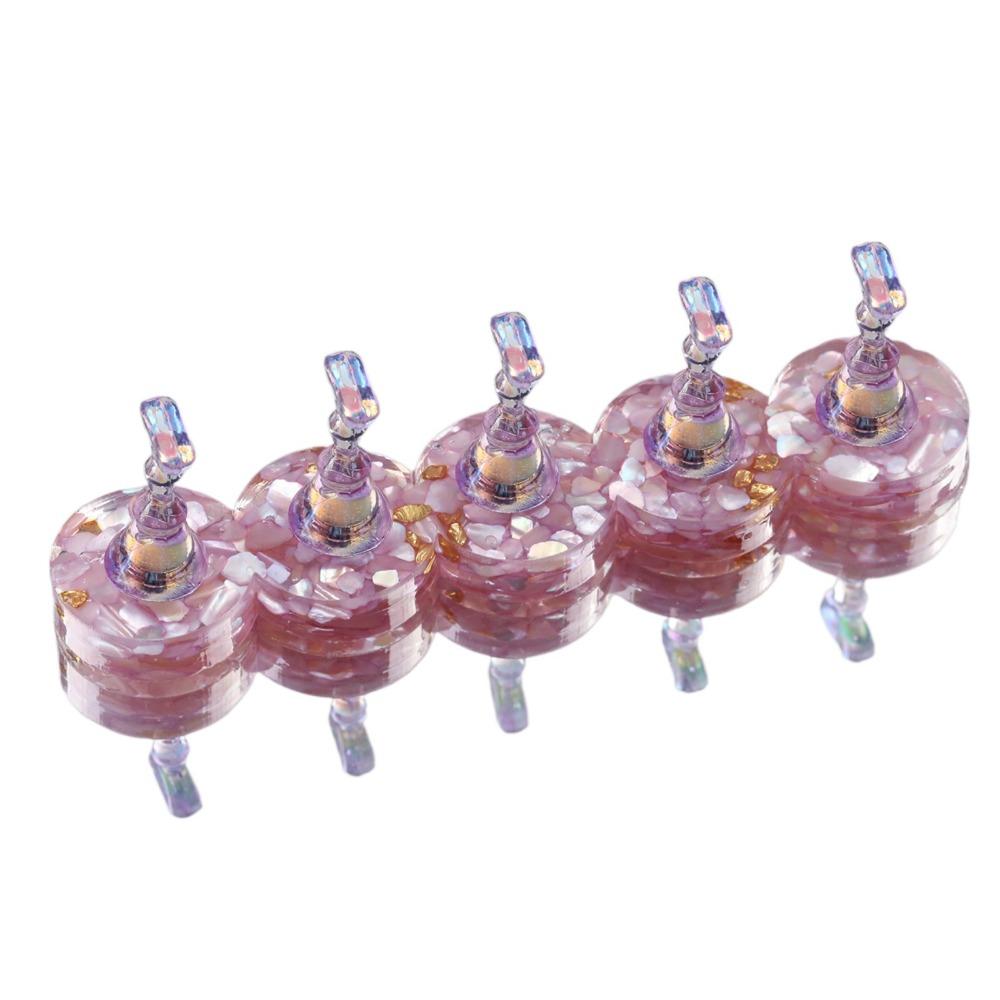 Магнитный держатель для ногтей на квадратном/круглом основании, многоразовый, 5 держателей для ногтей, набор для демонстрации типсов, накладные ногти, простой в использовании